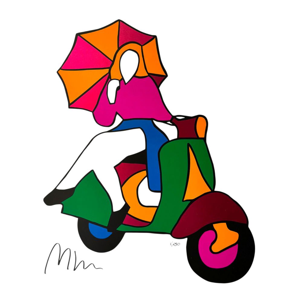 Serigrafia - Pin Up in Vespa - DELUXY