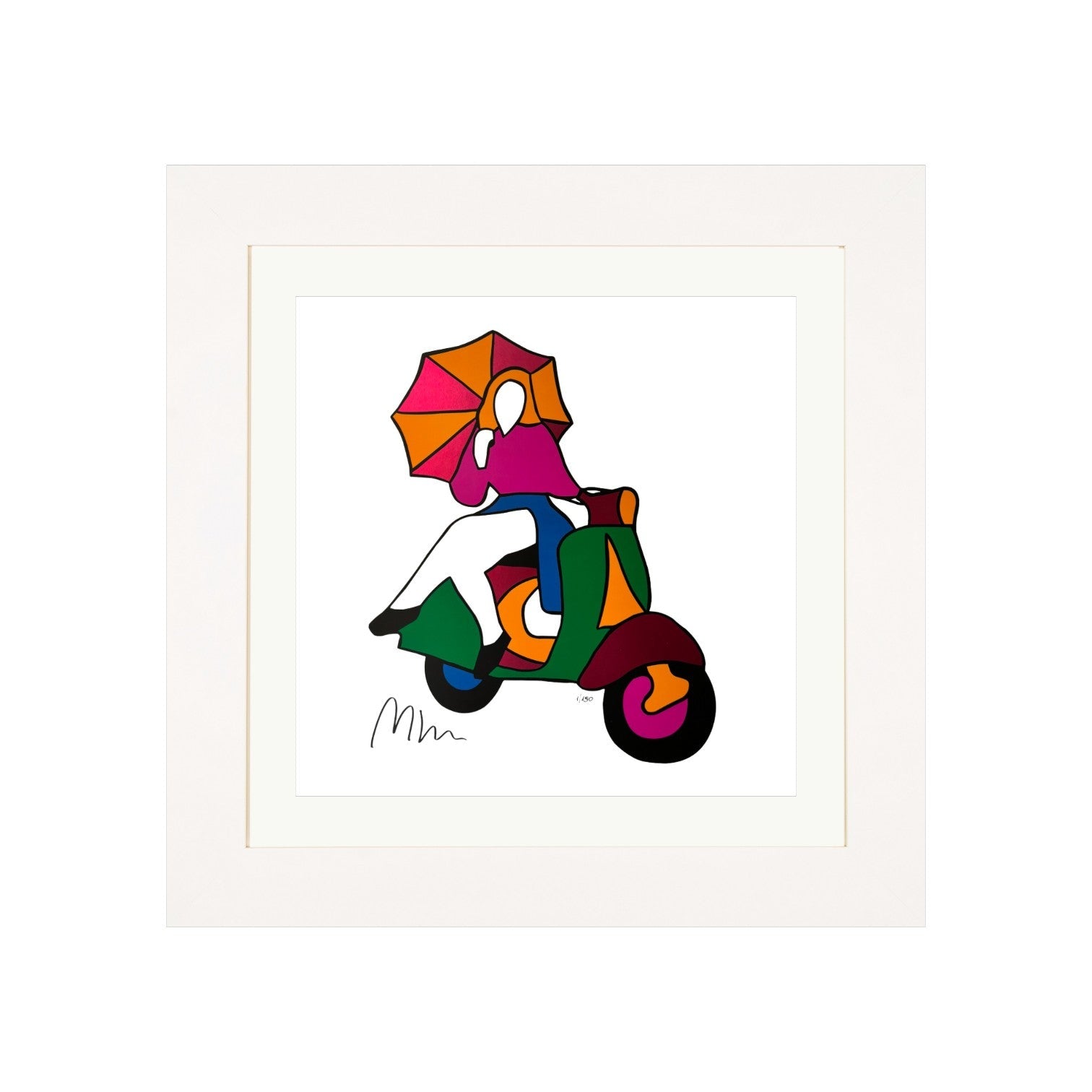 Serigrafia - Pin Up in Vespa - DELUXY