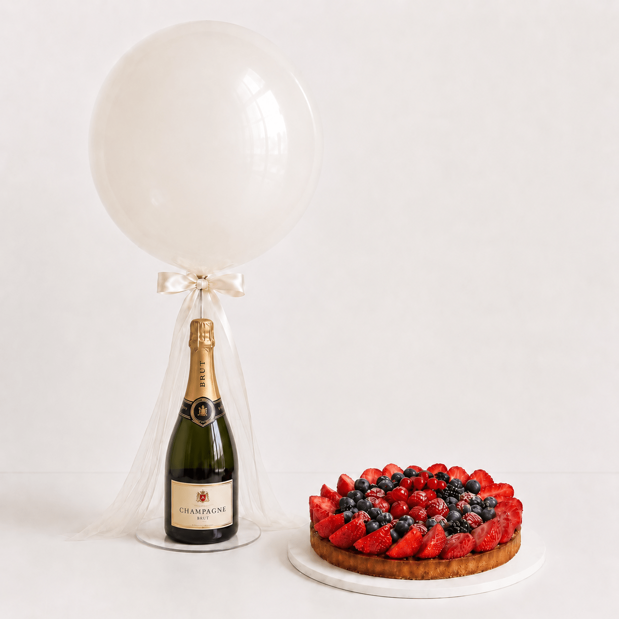Set Champagne Brut, Palloncino e Torta - DELUXY