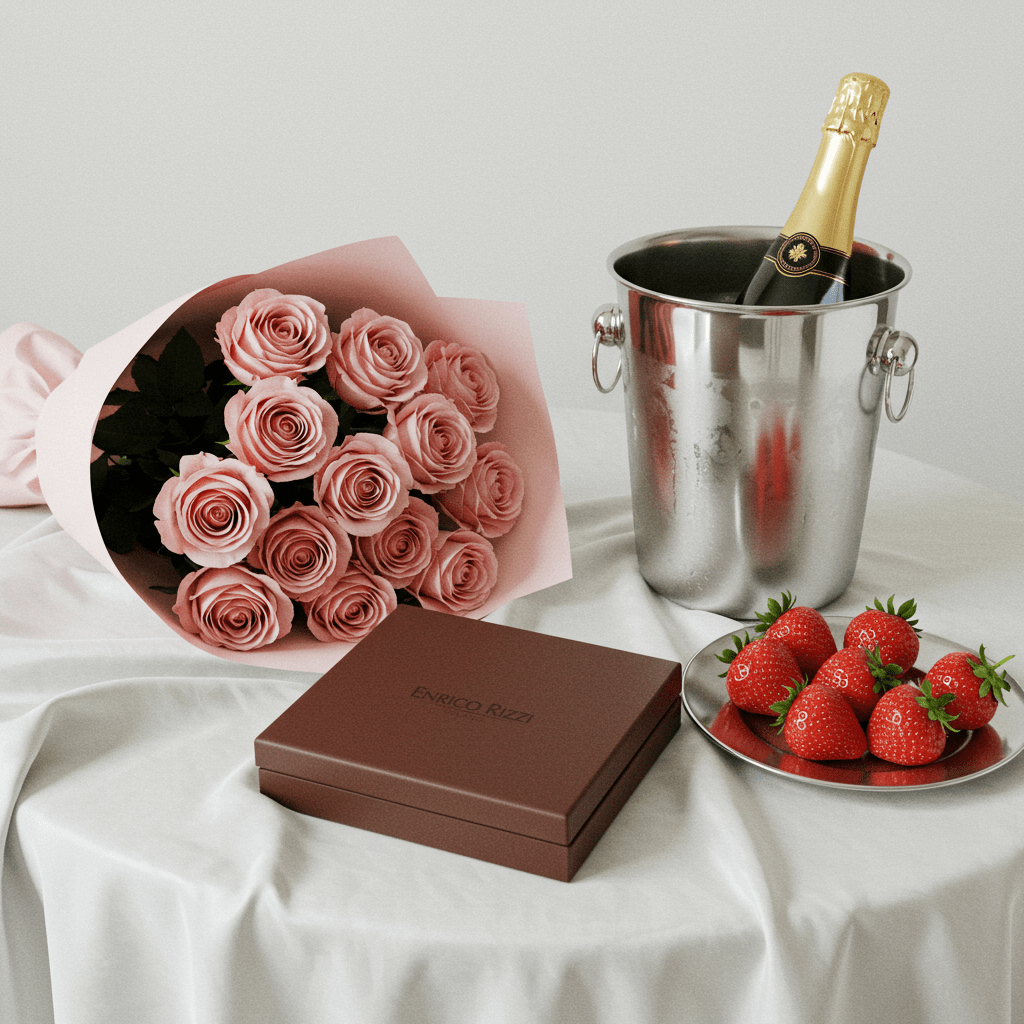 Set MISS Deluxe (con Fragole & Champagne) – Fiori, Deluxy, vista 3