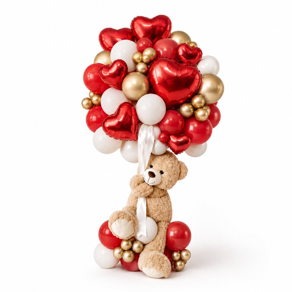 Set Teddy in Love - Peluche e Palloncini - DELUXY