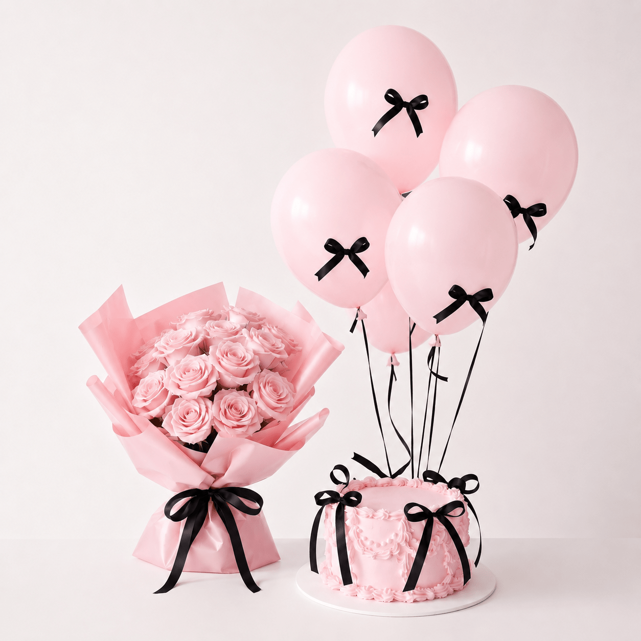 Set Vintage Party - Torta, Palloncini e Bouquet - DELUXY