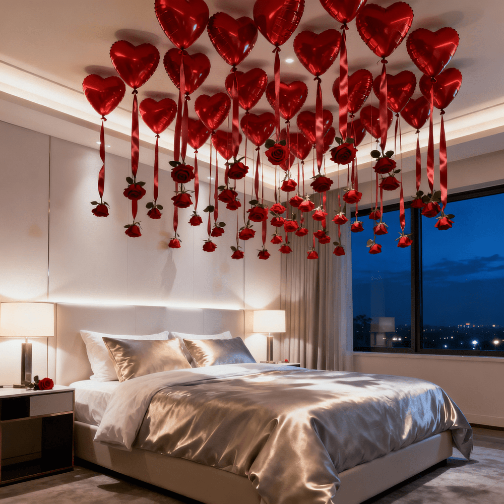 Soffitto di Cuori e Rose Rosse - DELUXY