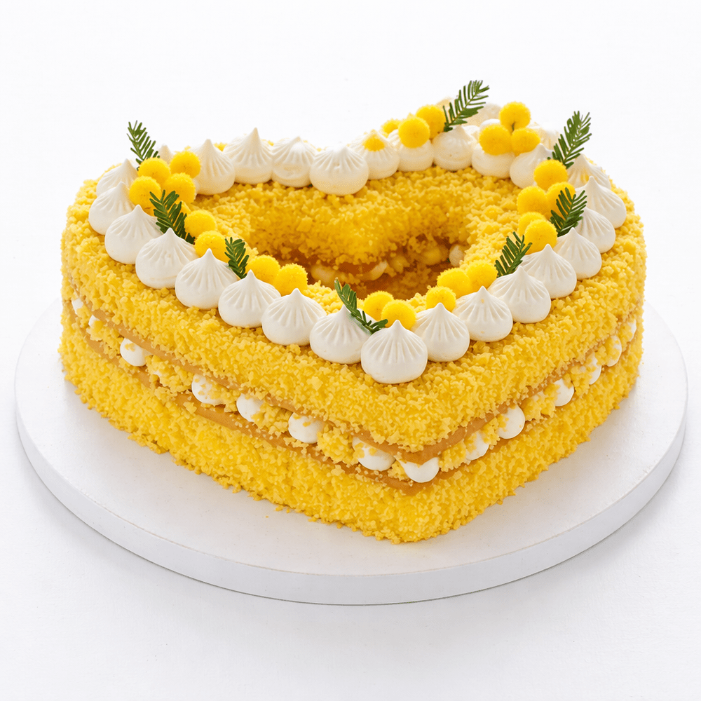 Torta Cuore Mimosa - DELUXY