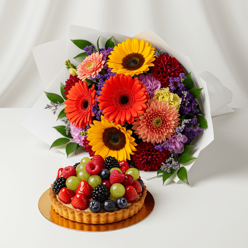 Torta e Fiori di Stagione – Fiori, Deluxy