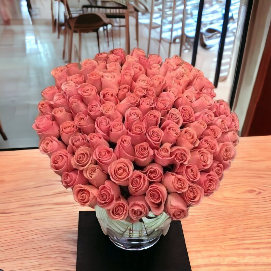 100 Rose Rosa - DELUXY